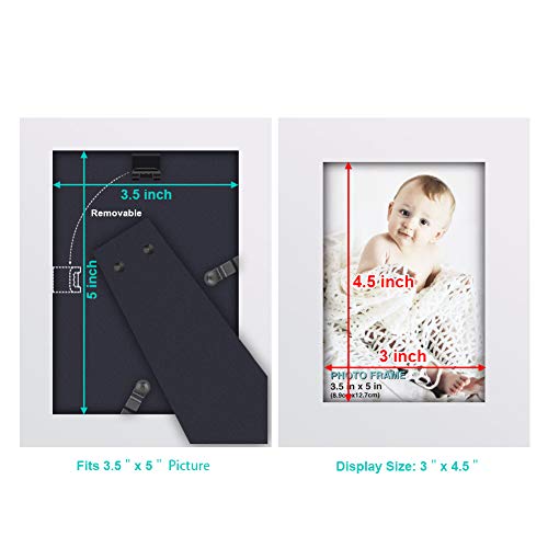 image for RPJC 3.5x5 inch Picture Frame Made of Solid Wood High Definition Glass