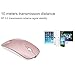 Tsmine Wireless Bluetooth Mouse, Silent Rechargeable Mice, 1600 DPI 3 Adjustable Levels, Noiseless Mini Mouse for MacBook Pro/Air, iPad, iPhone Laptop, Computer,Desktop, PC(Pink)