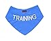 Training Blue Dog Bandana Quality Personalised Embroidered Message Neck Scarf Fashion Accessory Prevents Accidents by Warning Others of Your Dog in Advance