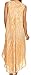 Sakkas 14801 - Kara Long Draped Sleeveless Marbled Caftan Dress / Cover Up - Goldenrod - OS