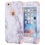 iPhone 6S Case, iPhone 6 Case, AOKER [Marble Design] Slim Dual Layer Anti-Scratch ShockProof Clear Bumper Matte TPU Soft Rubber Silicone Protective Case Fit for Apple iPhone 6/6S 4.7 inch (Rosegold)
