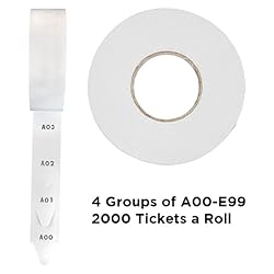 5 Rolls of 2-Digit Turn-O-Matic T80 White Take a