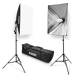 ESDDI 20"X28" Soft Box Photography Lighting Kit 800W Continuous Lighti