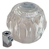 LASCO HC-171A Valley Style, Single Control, Clear Lucite Replacement Shower Valve Handle, 1.6L x 2.07W x 2.7H