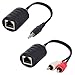 3.5mm Stereo To RCA Red White Audio Balun Extender Over Cat5