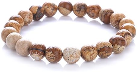 8 mm brown natural crystal stone jewelry bracelets agate stones meditation