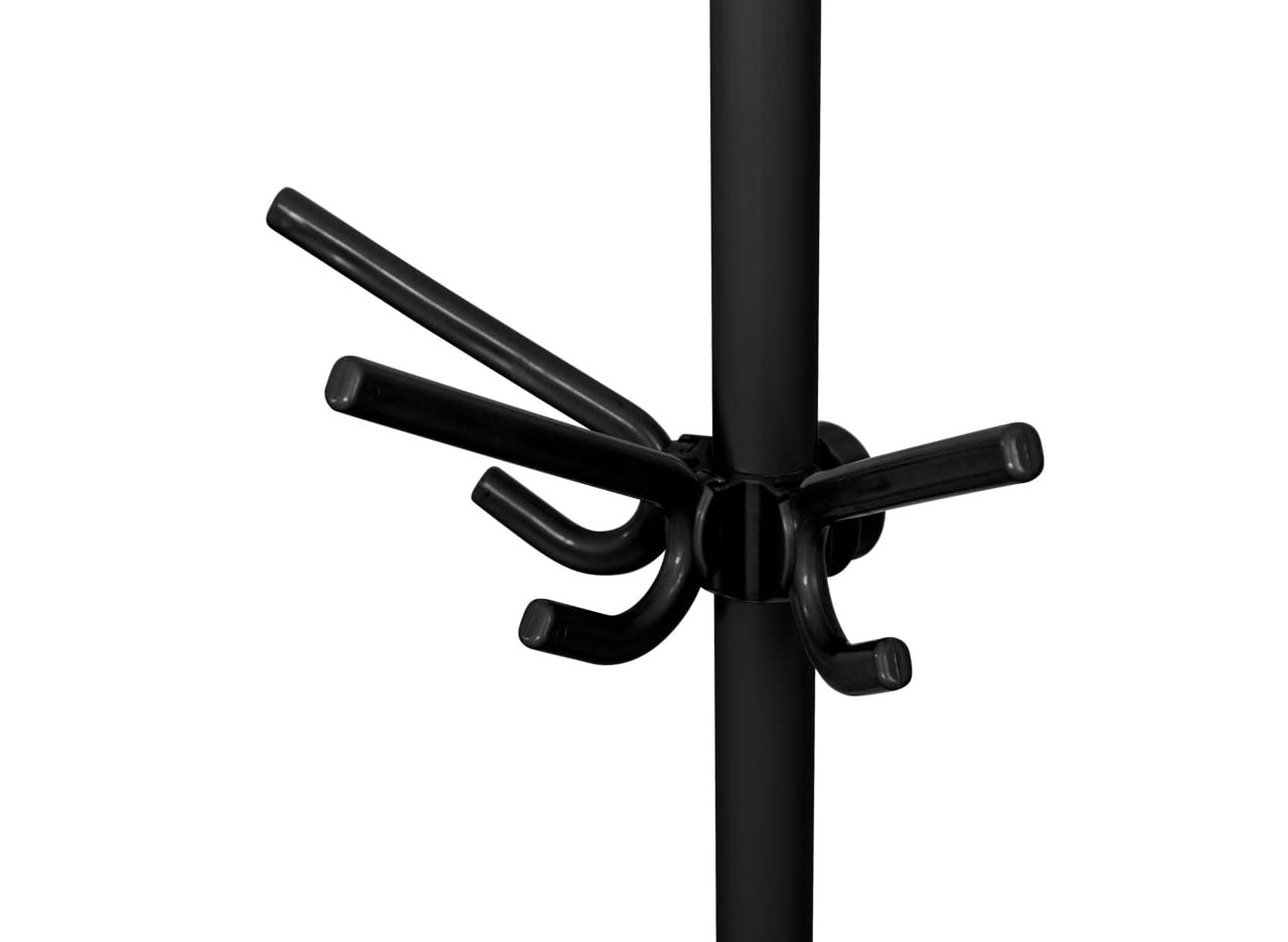 WENKO Herkules set of 2 triple hooks, clothes hooks suitable for the telescopic storage system, sturdy plastic with 3 hangers each, for hats, scarves or jackets, (WxHxD): 29 x 12.5 x 15 cm, black