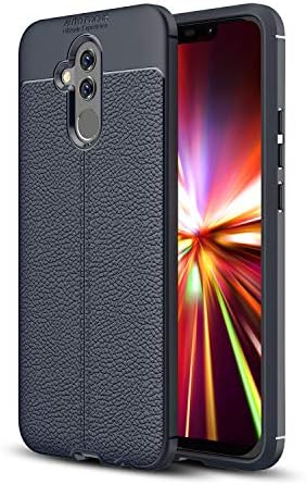 KISCO for Huawei Mate 20 Lite Case,Ultra-Thin Soft TPU Litchi Texture [Shockproof][Anti-Scratch] Protective Case for Huawei Mate 20 Lite-Navy