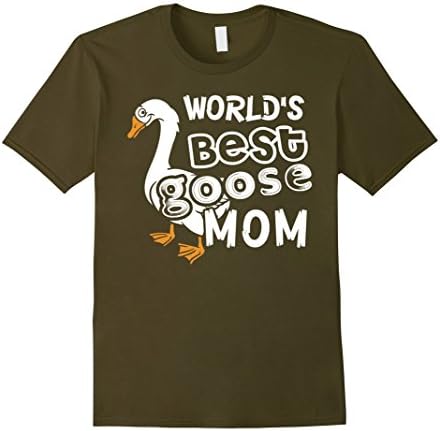 Mens Goose Tshirt - World Best Goose Mom Shirt XL Olive