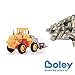 Boley Toy Tractor 3 pack - Expand your toy car and truck collection with these farm tractors! Great gift set! (3 semi-articulated tractors with working hitches, tilting bucket, etc.)