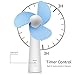 CestMall Mini Handheld Fan, USB Powered Electric Fan for Home Office Travel Camping Fishing, Soft Sponge Desk Fan for Kids (Blue)