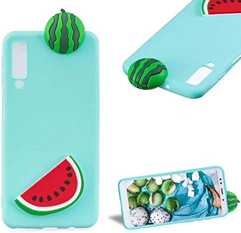 Cistor 3D Cartoon Case for Samsung Galaxy A7 2018,Cute Watermelon Fruit Pattern Back Cover Anti-Scratch Flexible Ultra Thin Soft TPU Silicone Protective Case for Samsung Galaxy A7 2018