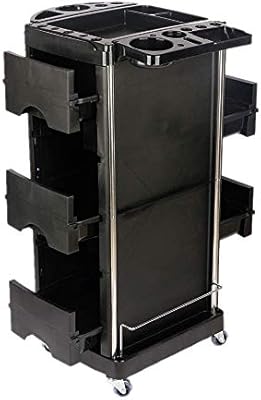 Mobile Salon Cart Beauty Hairdressing Trolley Storage Tray 5
