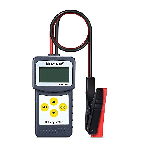 Blueskysea MICRO-200 12V Car Battery Tester Vehicle Digital Analyzer Automotive Alternator Tester Diagnostic Tool Bad Cell Test Tool w/Printing Function EFB/AGM/GEL CCA100-2000, 30-200Ah