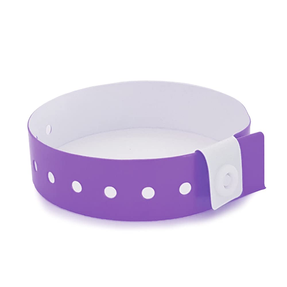 SRF - Pack of 100 vinyl wristbands - Plastic for events in purple