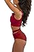Prograce Women's Sexy Criss Cross High Waisted Bandage 2PCS Bikini Set, L Wine