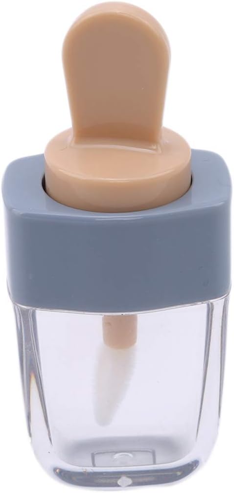 LZIYAN Empty Lip Gloss Tubes Containers Ice Cream Shape Transparent Mini Lip Tube Clear Mini Refillable Lip Balm Bottles Travel DIY Makeup Bottle,Blue
