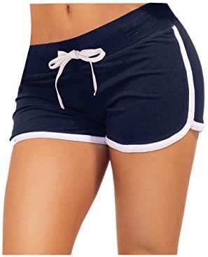 Little Beauty Women's Yoga Elastic Waist Running Athletic Shorts