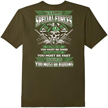 Men's Special Forces Clothing: U.S Army Special Forces T-shirt Small Olive