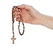 Bethlehem 2-Pack Certified Wooden Rosary from Olive Wood - Our Father Christian Catholic Wooden Prayer Beads in Cotton Rosary Pouch and Authenticity Certificate for Men and Women