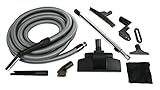 Cen-Tec Systems 91442 Complete Home Central Vacuum Accessory Kit with Chrome Telescopic Wand