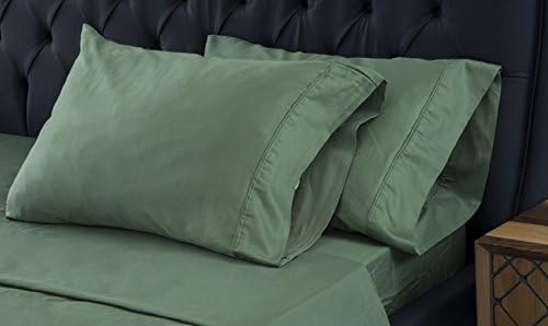 OrganicPro 100% Certified Organic Cotton 2 Pack Standard Pillowcase Pillowcase (2 Pack), Sage Green