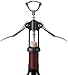 Nana's Kitchen Corkscrew Wine Opener - All-in-One Wing Corkscrew and Bottle Opener - Manual Black Wing Cork Screw Remover for Red, White and All Wine.