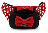 Disney Minnie Mouse Ribbon HipSack Waist Pack Fanny Sling Bag for Man Women Lady Girl Teens (Red)