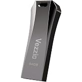 Vezzio 32GB USB Flash Drive 130MB/s, USB 3.2 Gen1 Thumb Drive | Durable USB Stick, High Speed, Metal Casing, Portable Memory Expander Compatible with Photos, Videos, Car Audio