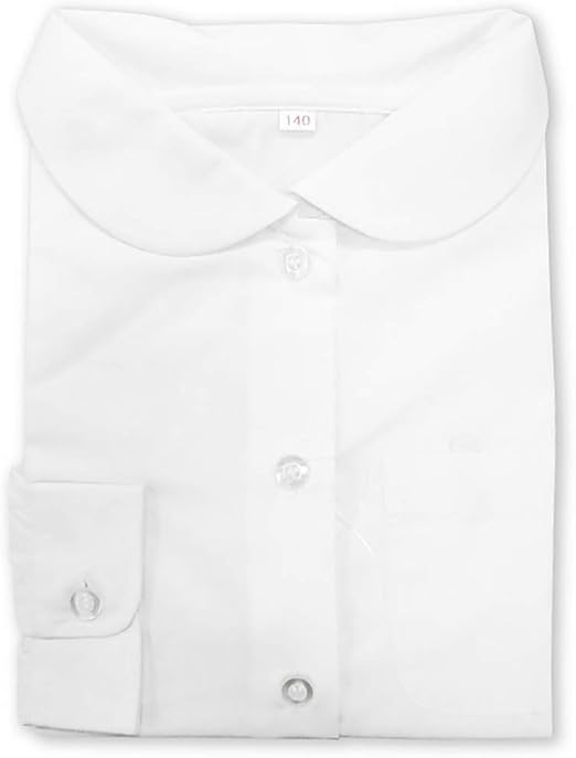 Amazon Ashberry アッシュベリー 形態安定 丸えり長袖ブラウス カッターシャツ ワイシャツ 女子スクールシャツ シャツ ブラウス 通販