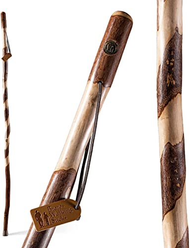 Brazos Rustic Wood Walking Stick, Twisted Sweet Gum, Traditional Style Handle,…
