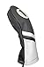 Majek Retro Golf Headcover Gray Black and White Vintage Leather Style 1 Driver Head Cover Fits 460cc Drivers