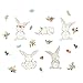 Dragon Honor Cartoon Baby Bunny Rabbit Wall Sticker Cute Animals Children Room Nursery Mural Wall Decals