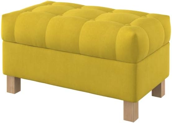 Furninero - 80 cm breit, Geknöpfter gepolsterter Sitzbank Sitzhocker