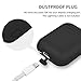 Yloves AirPods Case, Shockproof Protective Silicone Cover and Skin with Anti-Lost Airpods Strap/Airpods Holder for Apple Airpods (Black)