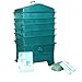 VermiHut 5-Tray Worm Compost Bin, Dark Green with Free Worm-Saver Tray