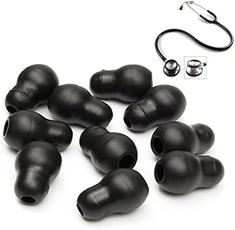 10pcs 2cm Silicone Black Super Soft Earplug Eartips Earpieces For Littmann Stethoscope