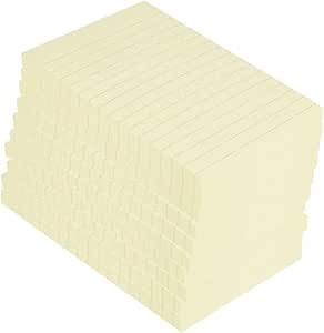 Office Depot Brand Translucent Sticky Notes, With Storage Tray, 3" X 3", Yellow, 50 Notes Per