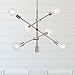 Marabella LED Sputnik Chandelier Light Fixture, Brushed Nickel, Linea di Liara LL-P235-BN