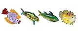 Looking Glass Miniature Collectible - Fishes (4-Pack)