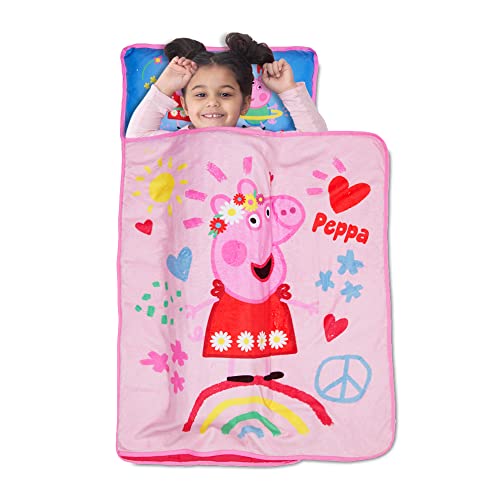 Peppa Pig NoJo Peppa Pig I'm so Happy Nap Mat - Includes Attached Pillow and Fl…