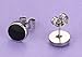 UNAPHYO A Pair Enamel Round Stainless Steel Stud Earring for Men and Women, Blue