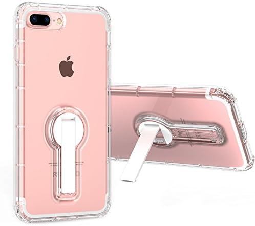 iPhone 8 Plus Case, iPhone 7 Plus Case, SRS DIGICH Apple iPhone 7 Plus Case 5.5 Inch with 360°Rotating Stand and Shockproof TPU Bumper for iPhone 7 Plus and iPhone 8 Plus Transparent Crystal Clear