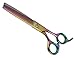 Sharf Gold Touch Pet Shears, 6.5' 42-Tooth Rainbow Thinning Shear for Dogs, 440c Japanese Stainless Steal Dog Thinning Shears