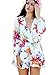 CHARLES RICHARDS Women Floral Print Deep V-Neck Romper Playsuit Jumpsuit