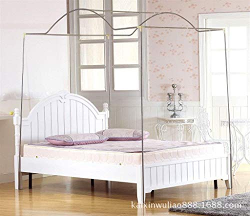KingKara Arched Canopy Bed Mosquito Netting Stainless Steel Frame (Full/Queen) - Thumbnail 4