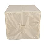 Deconovo Square Air Conditioner Cover Air Conditioning Waterproof Cover Outdoor for 34 L X 34 W x 30 H Inch Beige