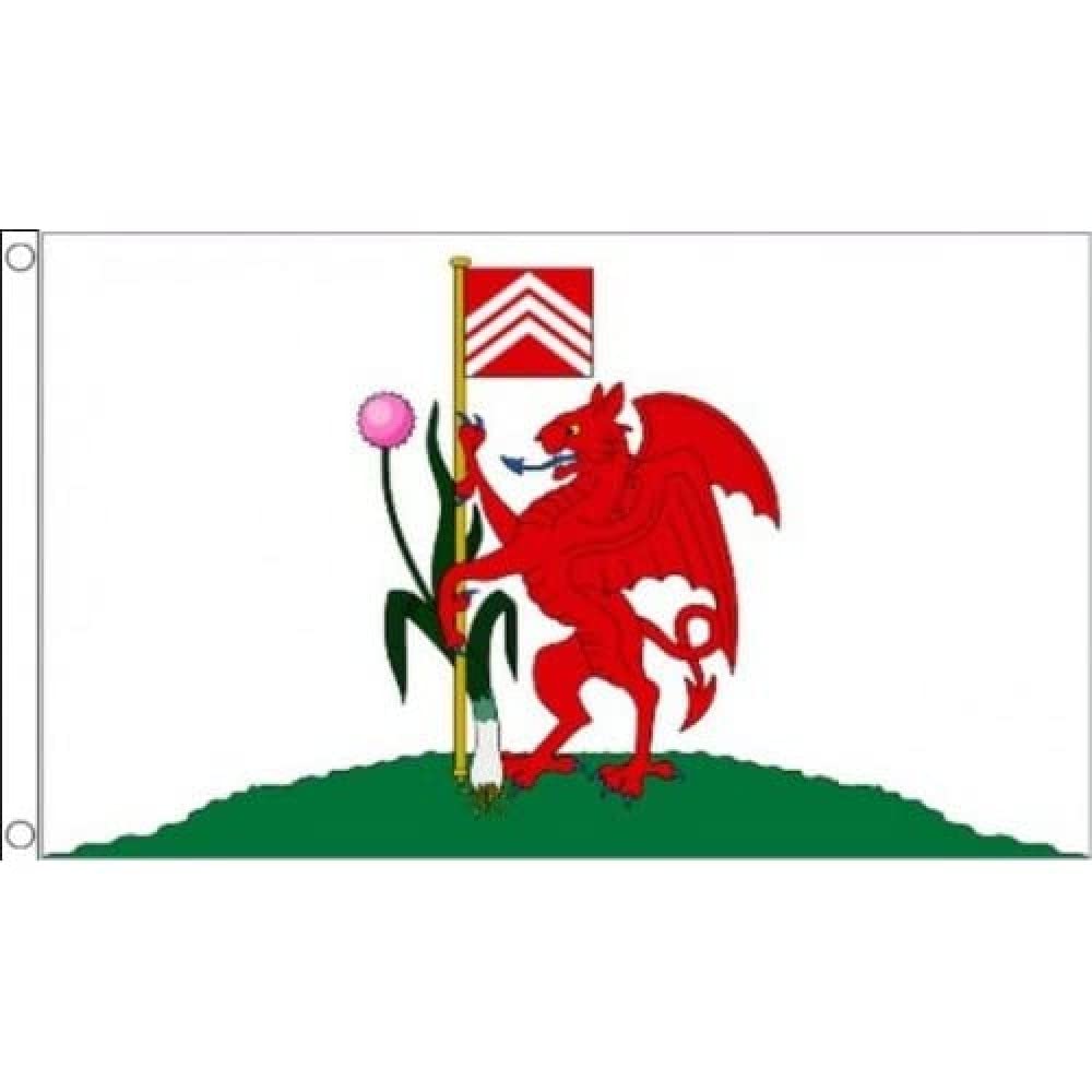AZ FLAG - Cardiff Flag - 3x5 Ft - 100D Polyester Cardiff - Walles Banner with Two Metal Grommets - Fade Resistant - Vivid Colors - 3' x 5' Feet - 150x90 Cm