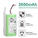 amarey Replacement Battery Rechargeable Li-Ion 14.4v 2600mah 36.0wh Battery, Robotic Cleaner Accessories Parts for Compatible with A800/A900 （1-Pack）