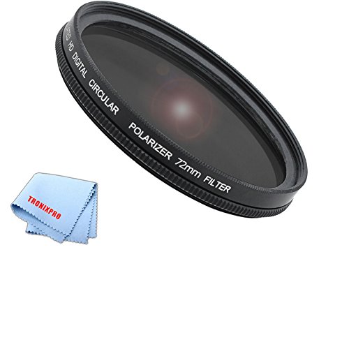 Tronixpro 72mm Pro Series High Resolution Circular Polarized Filter + Microfiber Cloth